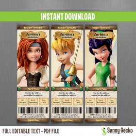 The Pirate Fairy Ticket Invitations